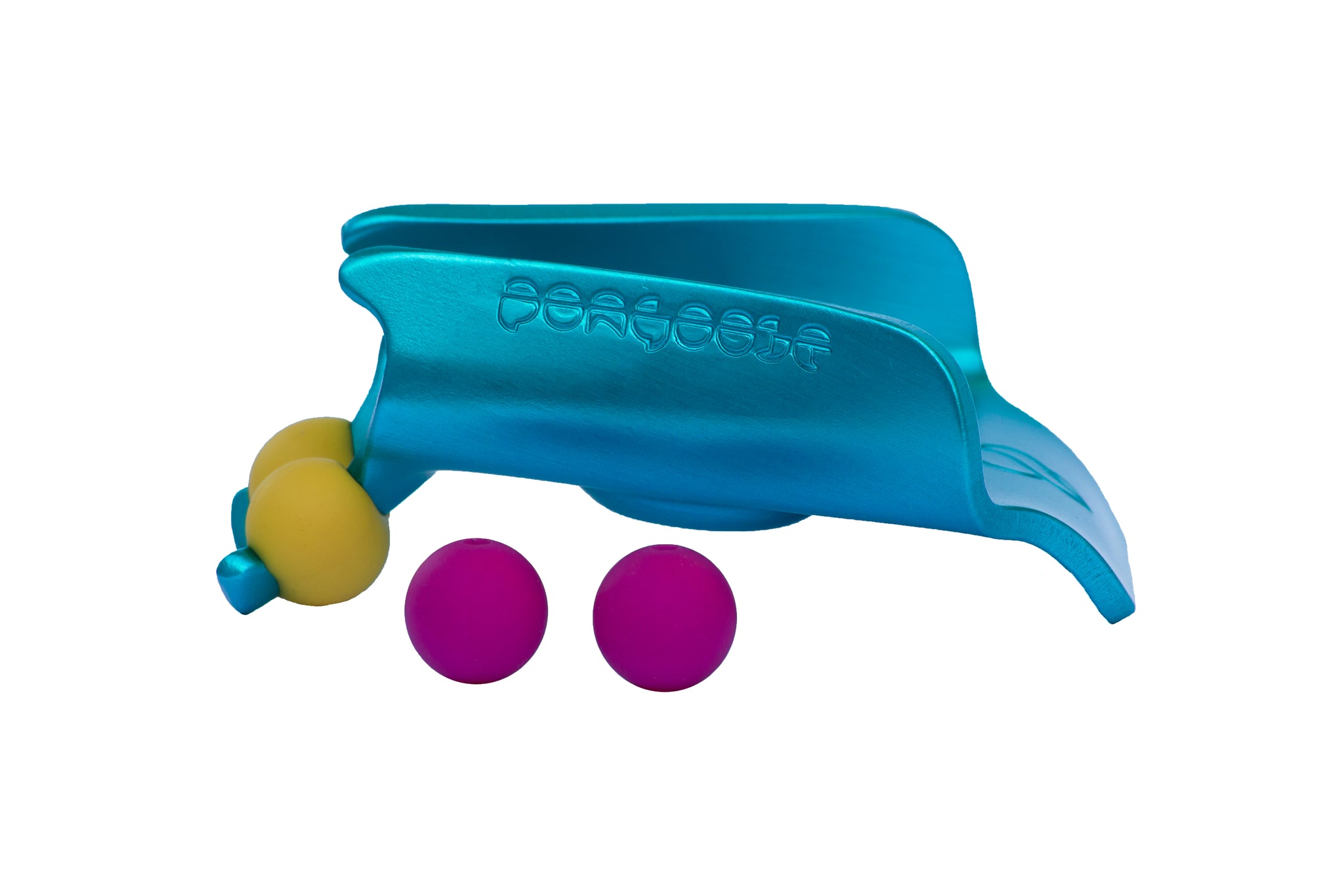 Turquoise clipstick head for Pongoose Climber clipstick with yellow and pink beads image